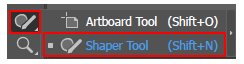 Edit Object - Shaper Tool 선택