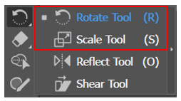 반전과 회전 - Rotate Tool 보기