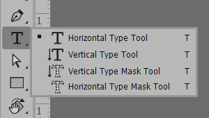 포토샵 Type Tool 선택하기