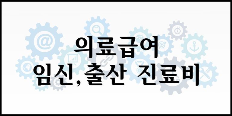 의료급여 임신, 출산 진료비