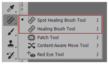 Healing Brush Tool 선택하기