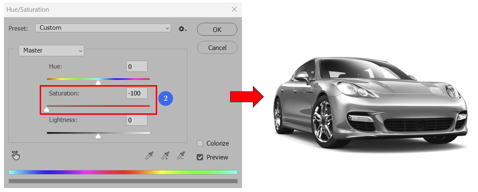 포토샵 색감 보정 -  채도 설정하기