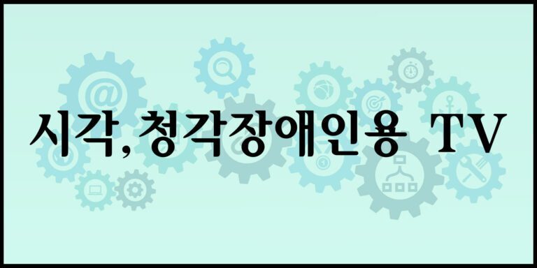 시각, 청각장애인용 TV