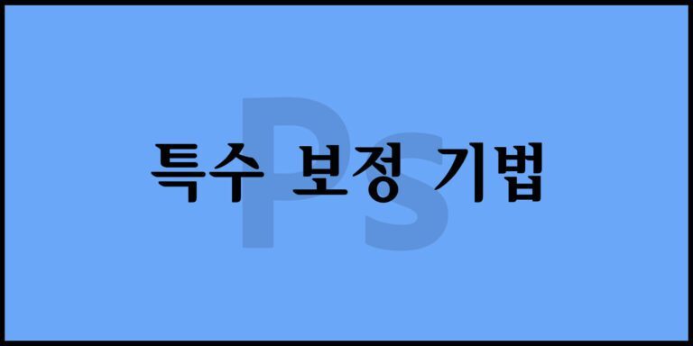 특수 보정 기법