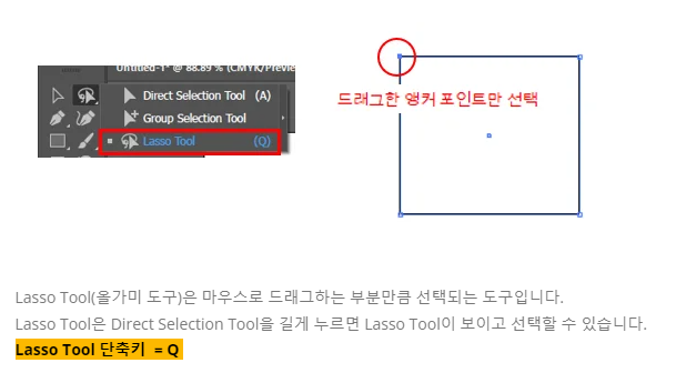 Lasso Tool 선택