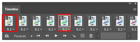 4개의 프레임에 적용하기