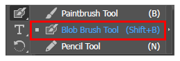 Blob Brush Tool 선택하기