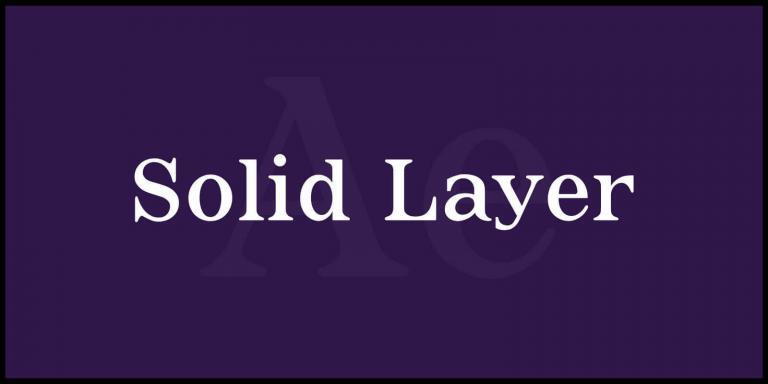 Solid Layer 효과 활용하기 : 영상의 매력을 극대화하는 비법!