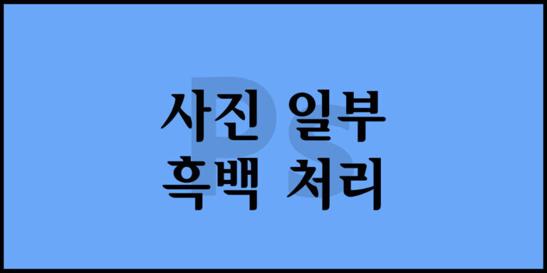 사진 일부 흑백 처리