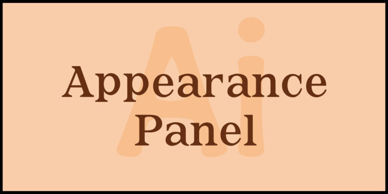 Appearance Panel